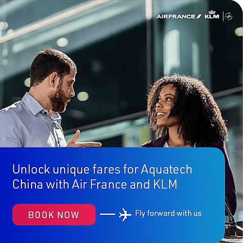 UnIock unique fares for Aquatech China with Air France and KLM