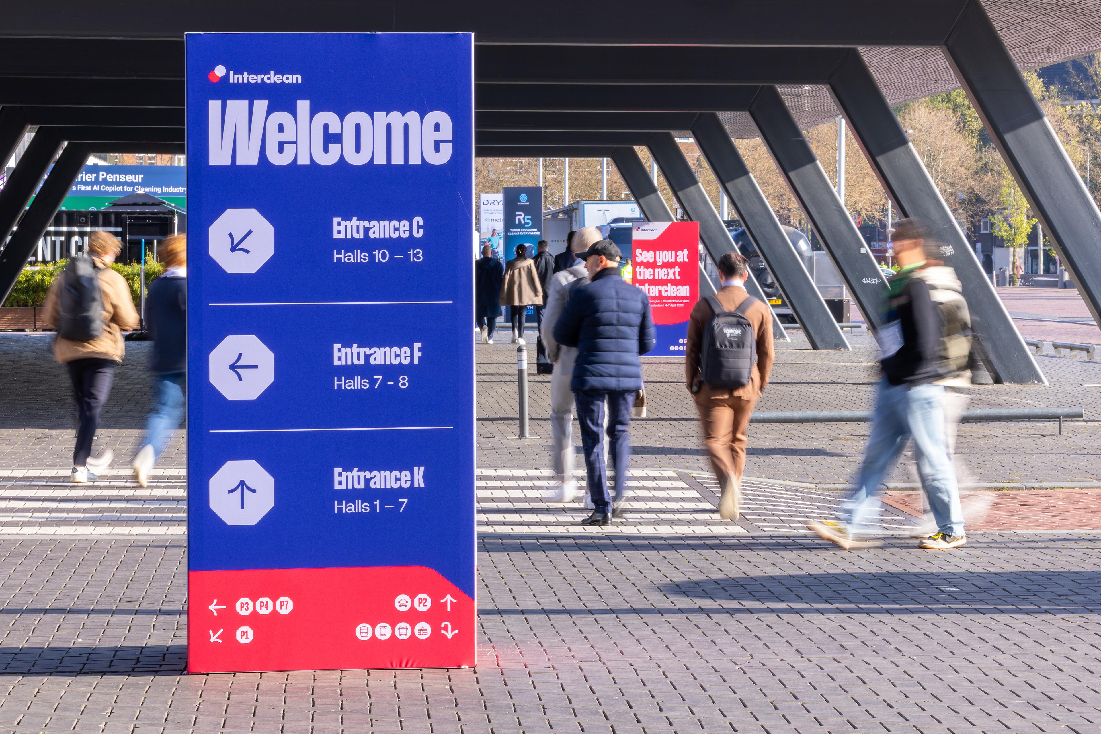 Interclean Amsterdam 2026 direction sign
