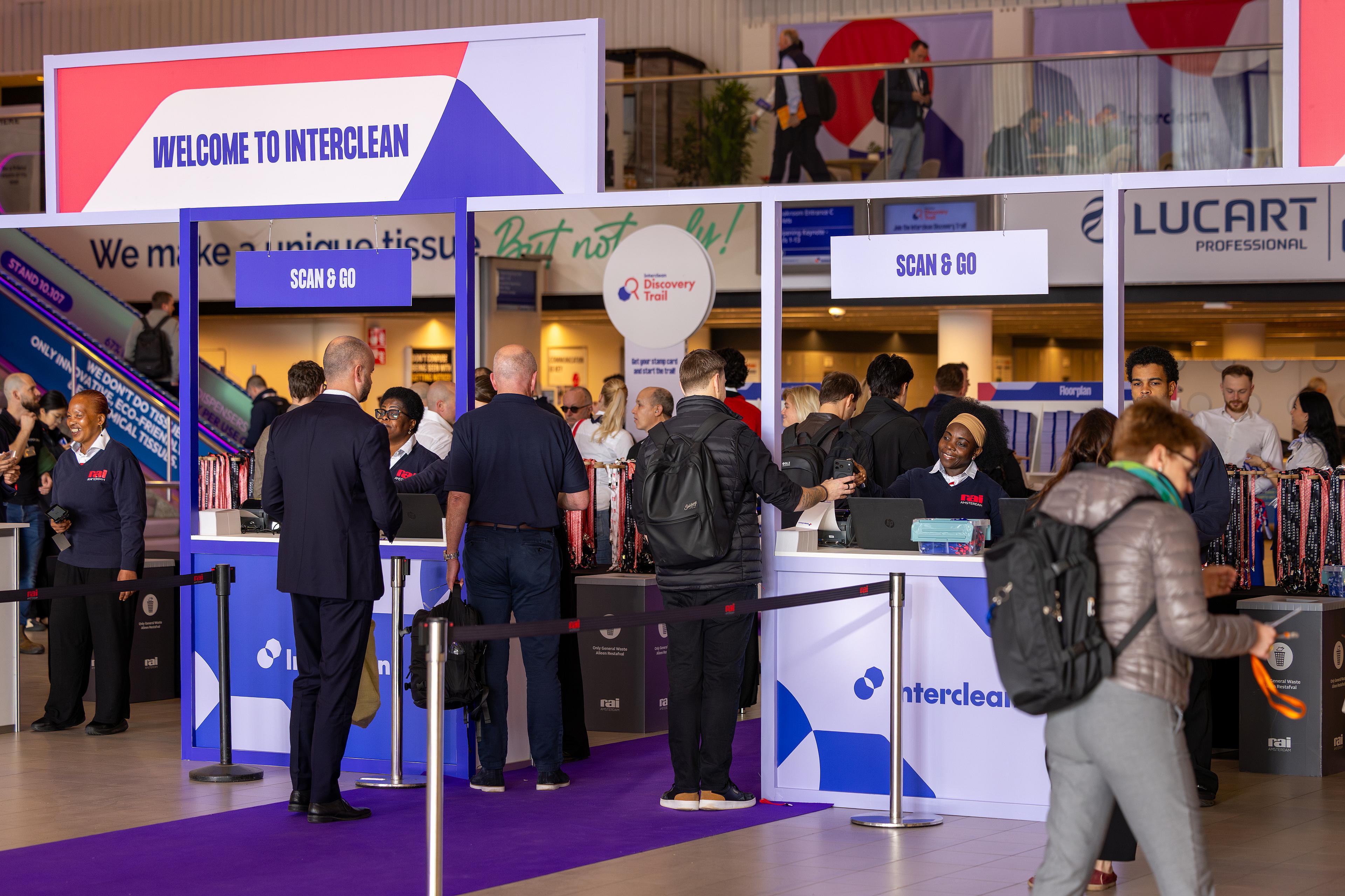 Interclean Amsterdam 2026 visitors collecting their badge