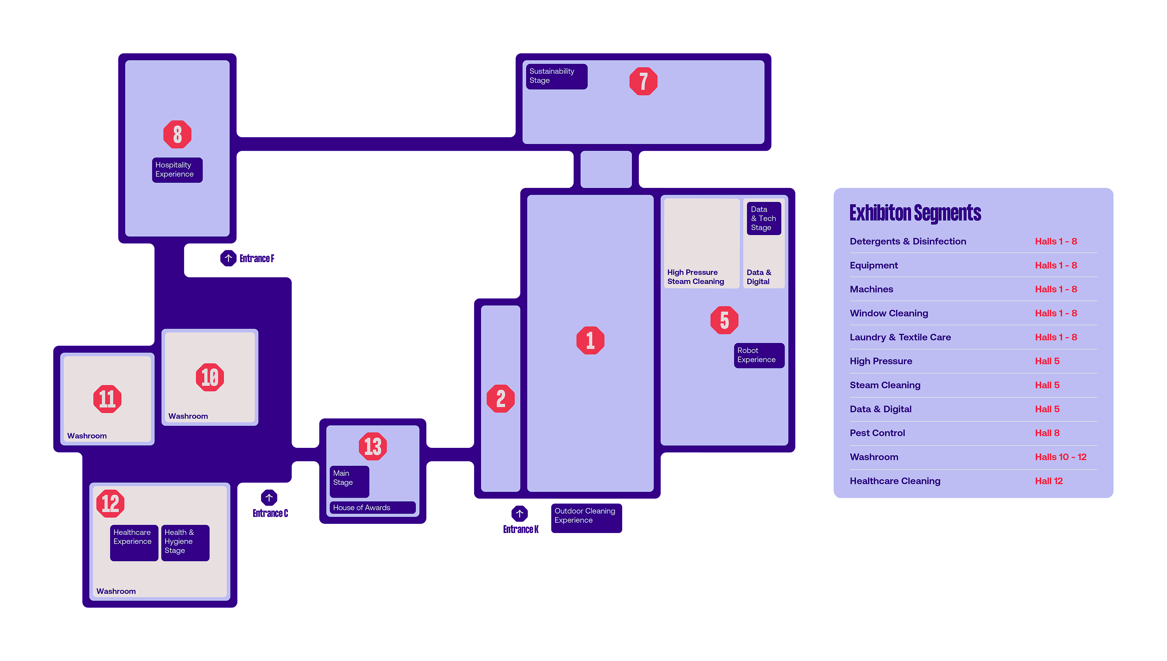 Interclean - Plattegrond 2026 - Legenda Rechts - Geen Achtergrond - 20260218