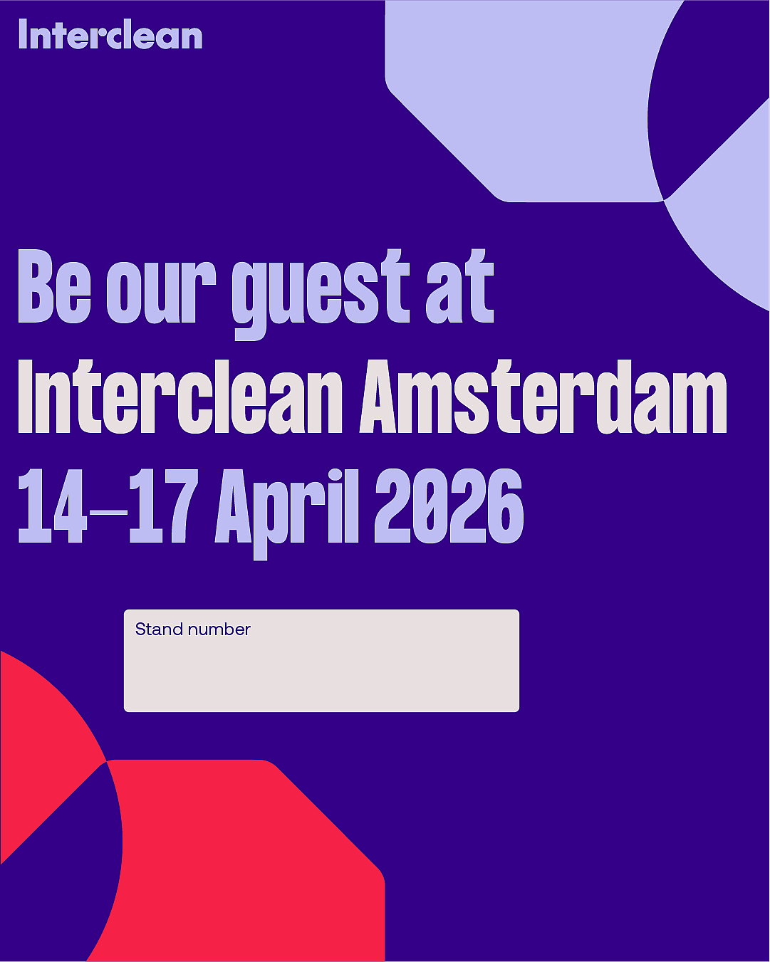 Interclean - BAN - Be Our Guest - Instagram + Standnumber - 1080x1350px