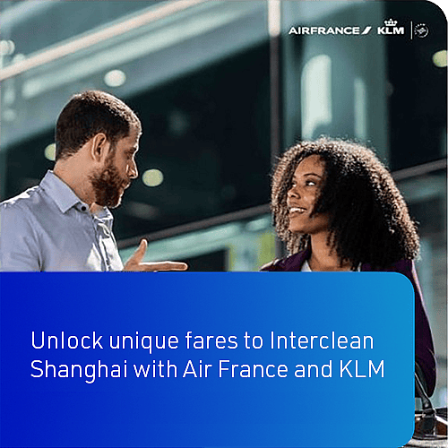 Unlock unique fares for Interclean Amsterdam with Air France and KLM