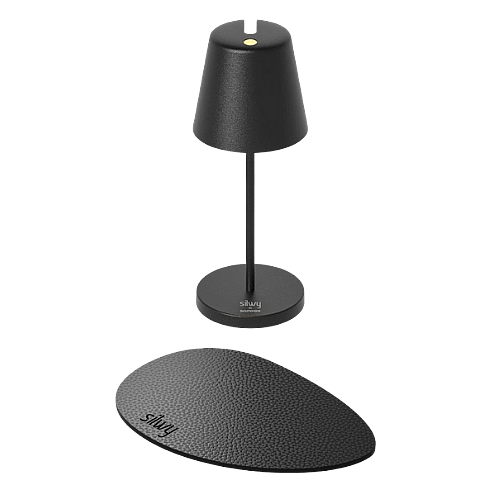 Magnetic lamp PORTOFINO BLACK incl placemat and pa