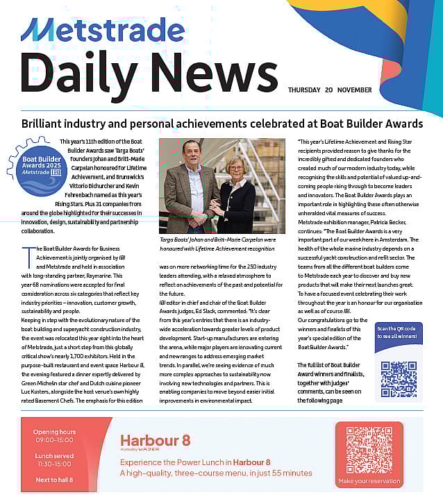 Metstrade Daily news Thursday 20 november 2025