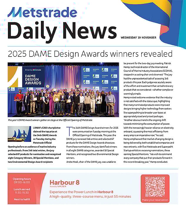 Metstrade Daily news Wednesday 19 november 2025