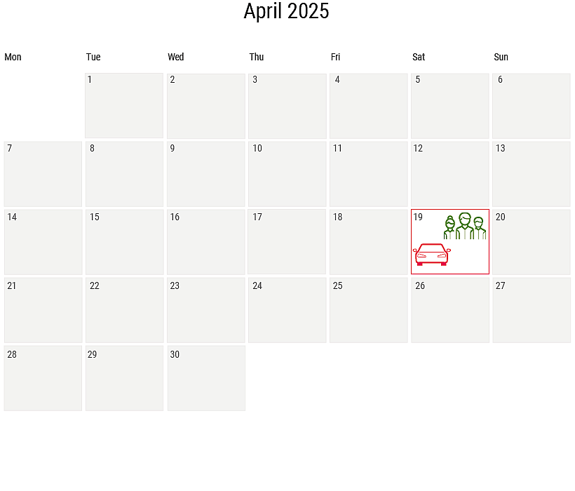 busy calendar April