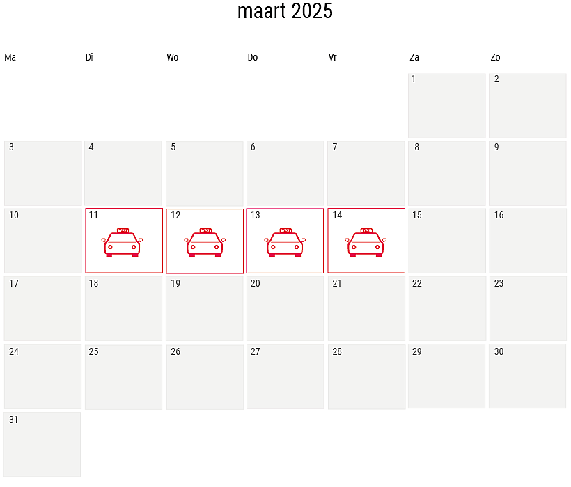 Drukte kalender maart