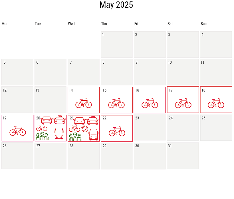 busy calendar May