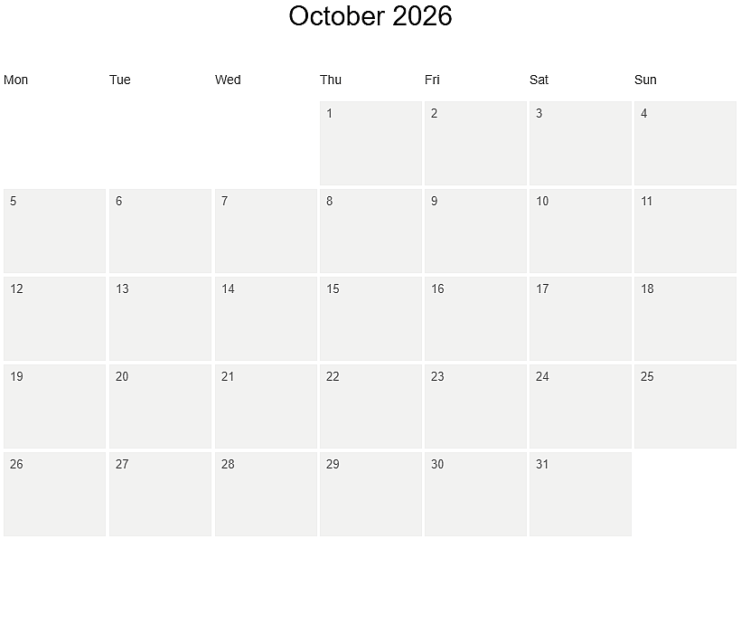 Calendar of busy periods at the RAI in August