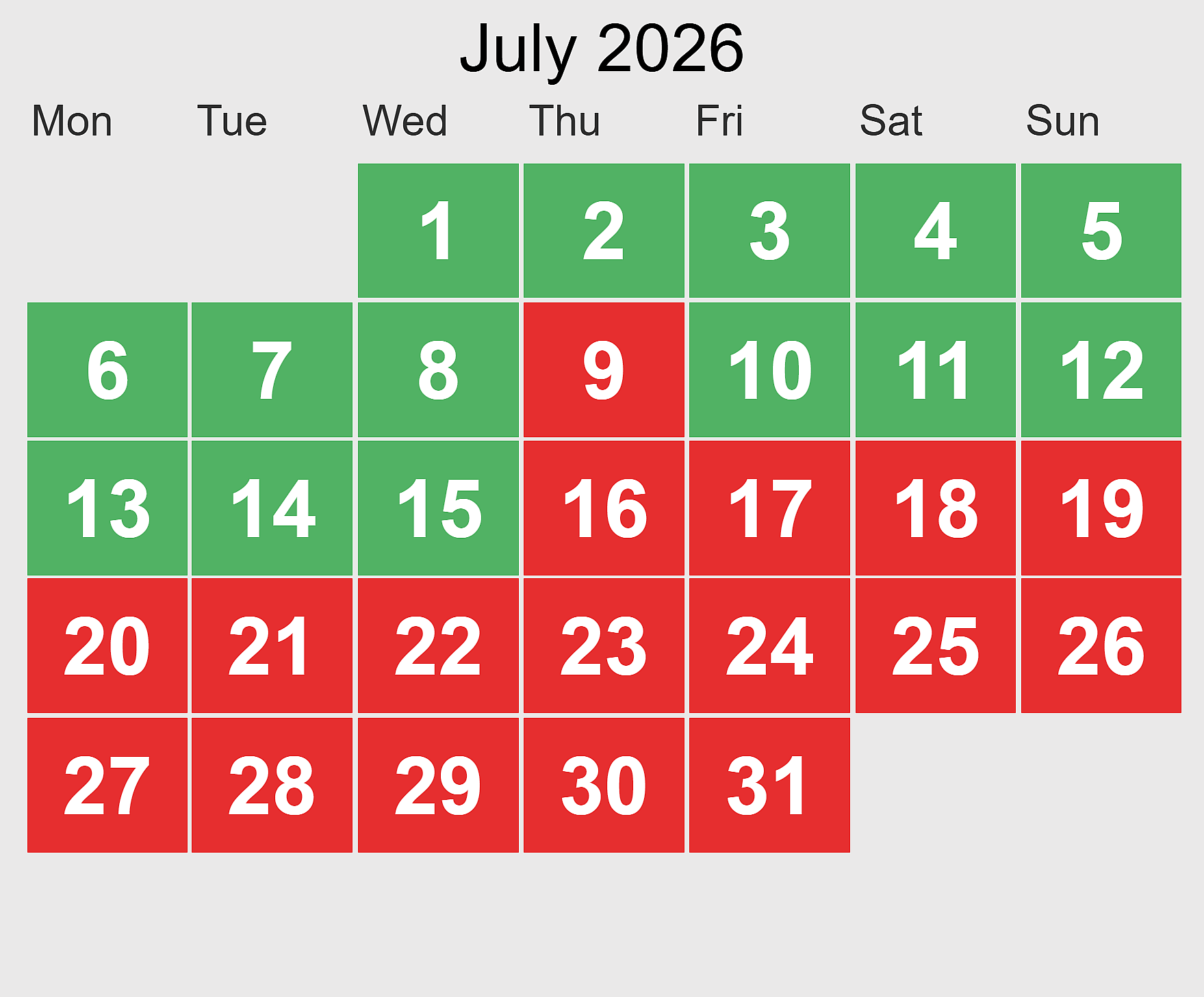 P+R Closed in July 2026